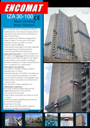 Mászógépes munkaállványok Encomat IZA 30/100