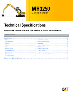 Anyagmozgató gépek Caterpillar MH3250