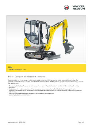 Minikotrók Neuson 1404
