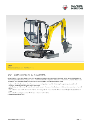 Minikotrók Neuson 1404