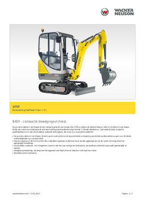 Minikotrók Neuson 1404