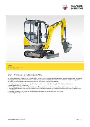 Minikotrók Neuson 1404