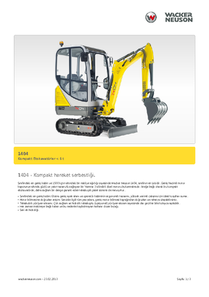 Minikotrók Neuson 1404