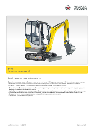 Minikotrók Neuson 1404
