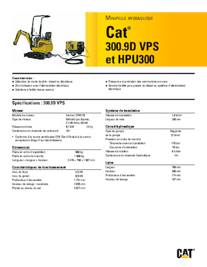 Minikotrók Caterpillar 300.9D VPS 