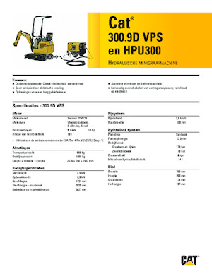 Minikotrók Caterpillar 300.9D VPS 