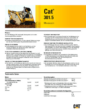 Minikotrók Caterpillar 301.5
