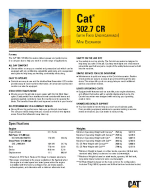 Minikotrók Caterpillar 302.7 CR