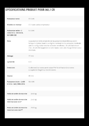 Minikotrók Caterpillar 302.7 CR