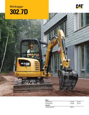 Minikotrók Caterpillar 302.7D