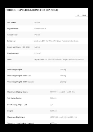 Minikotrók Caterpillar 302.7D CR