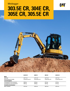 Minikotrók Caterpillar 305.5E CR