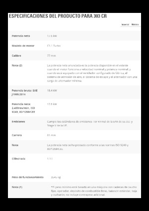 Minikotrók Caterpillar 303 CR