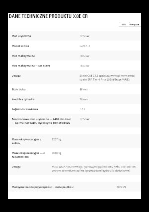 Minikotrók Caterpillar 303E CR