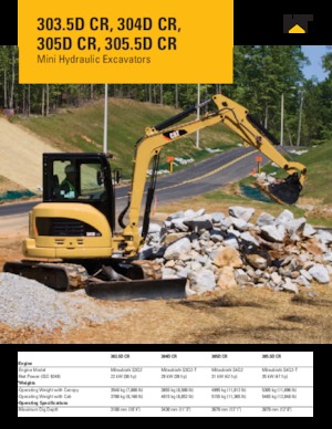 Minikotrók Caterpillar 305.5D