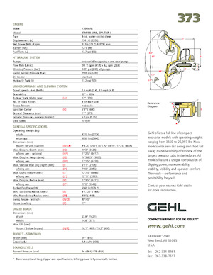 Minikotrók Gehl 373