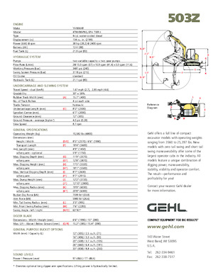 Minikotrók Gehl 503Z