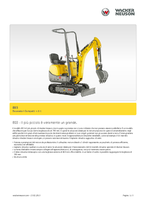 Minikotrók Neuson 803