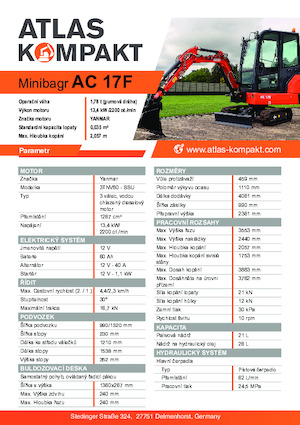 Minikotrók Atlas Kompakt AC 17F