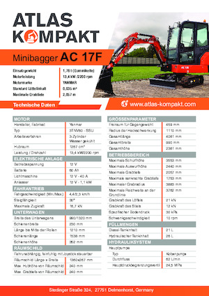 Minikotrók Atlas Kompakt AC 17F