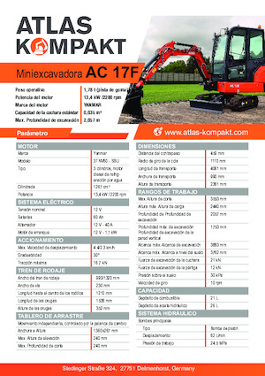 Minikotrók Atlas Kompakt AC 17F