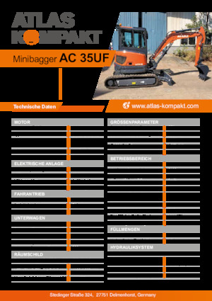 Minikotrók Atlas Kompakt AC 35UF