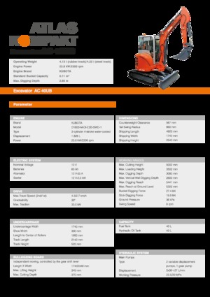Minikotrók Atlas Kompakt AC 40UB