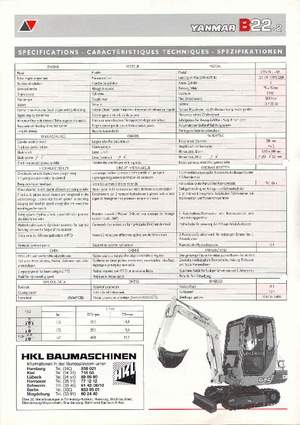 Minikotrók Yanmar B 22-2