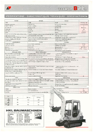 Minikotrók Yanmar B 27-2