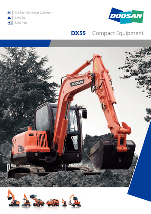 Gumikerekes kotrók Doosan DX 55