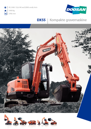Gumikerekes kotrók Doosan DX 55