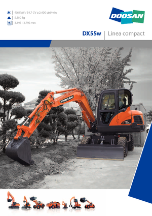 Gumikerekes kotrók Doosan DX55W