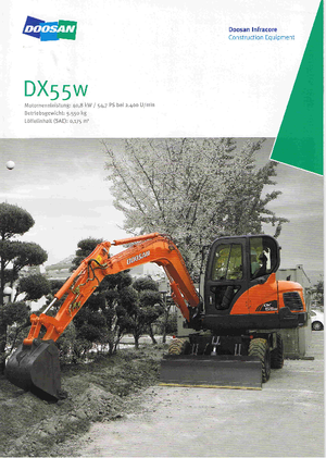 Gumikerekes kotrók Doosan DX55W