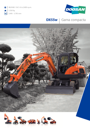 Gumikerekes kotrók Doosan DX55W