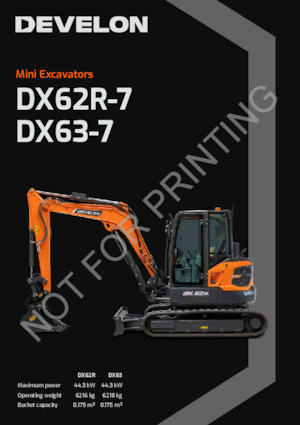 Lánctalpas kotrók Develon DX63-7
