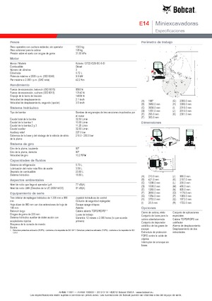 Minikotrók Bobcat E 14