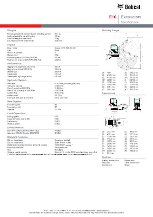 Minikotrók Bobcat E 16