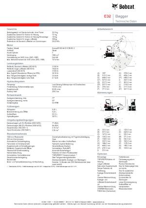 Minikotrók Bobcat E32