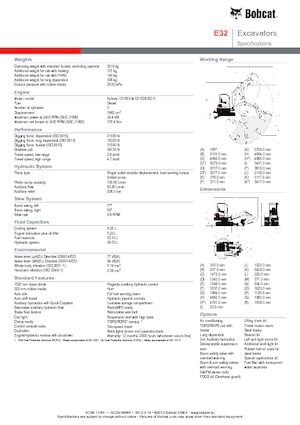 Minikotrók Bobcat E32