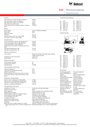Minikotrók Bobcat E35