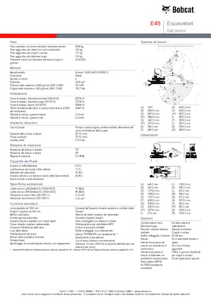 Minikotrók Bobcat E45