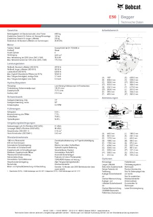 Minikotrók Bobcat E50z