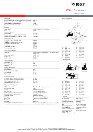 Minikotrók Bobcat E50z
