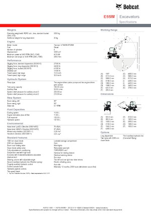 Minikotrók Bobcat E55W