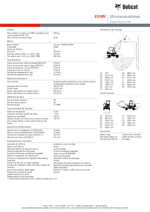 Minikotrók Bobcat E55W