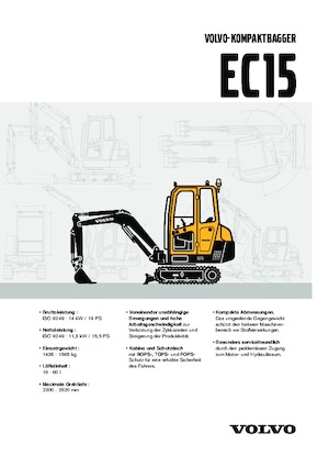 Minikotrók Volvo EC15 XR