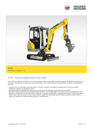 Minikotrók Wacker Neuson ET20