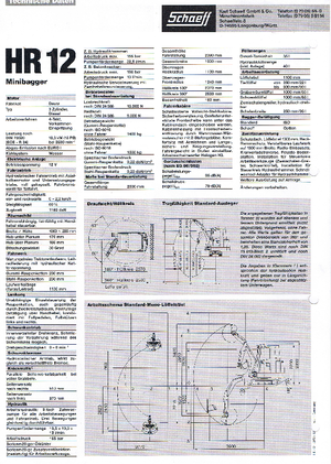 Minikotrók Terex-Schaeff HR 12