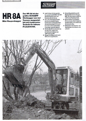 Minikotrók Terex-Schaeff HR 8 A