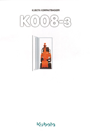 Minikotrók Kubota K008-3G